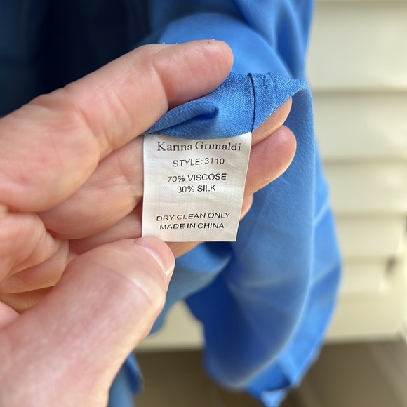 Dress Mini Blue Flutter Sleeveless - Picture 6 of 6